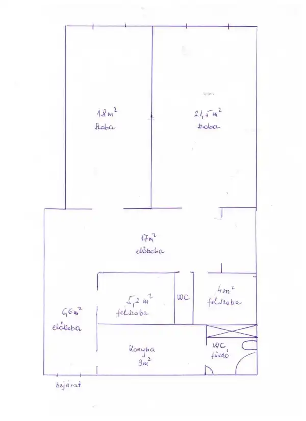 Kiadó ingatlan, Budapest, VI. kerület 2+2 szoba 81 m² 450 E Ft/hó