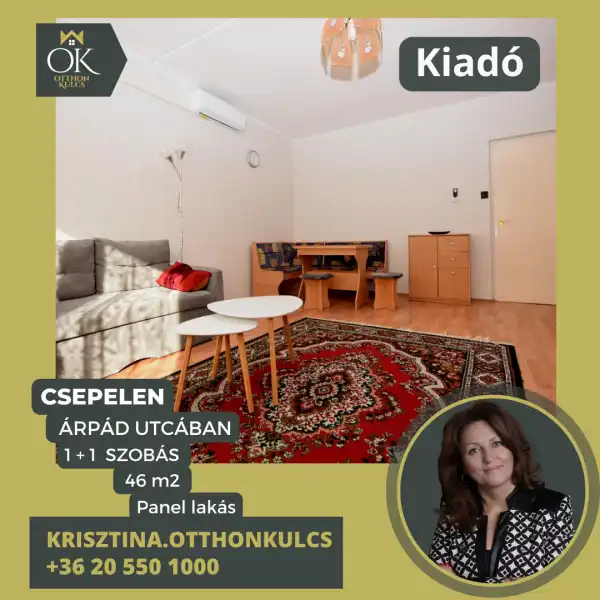 Kiadó panel, Budapest, XXI. kerület 1+1 szoba 46 m² 170 E Ft/hó