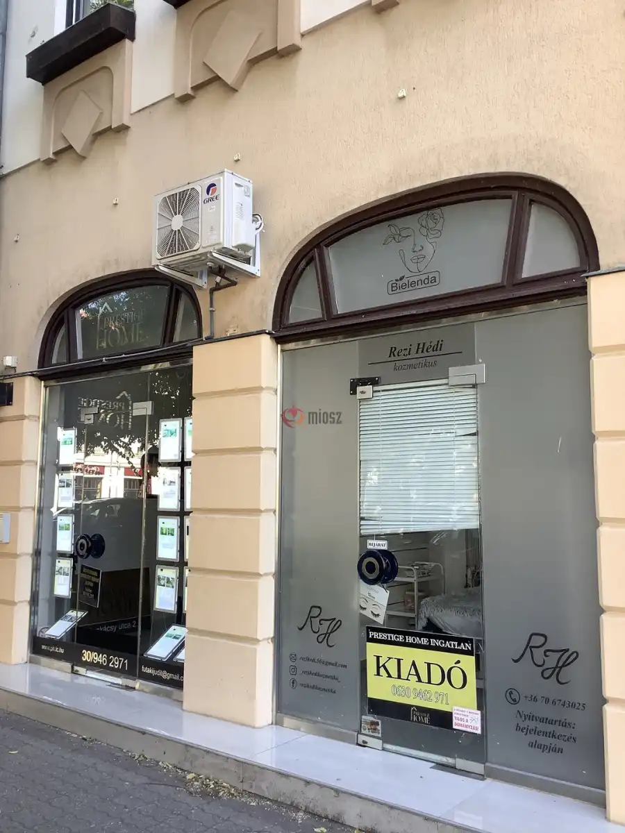 kiadó üzlethelyiség utcai bejáratos, Békéscsaba